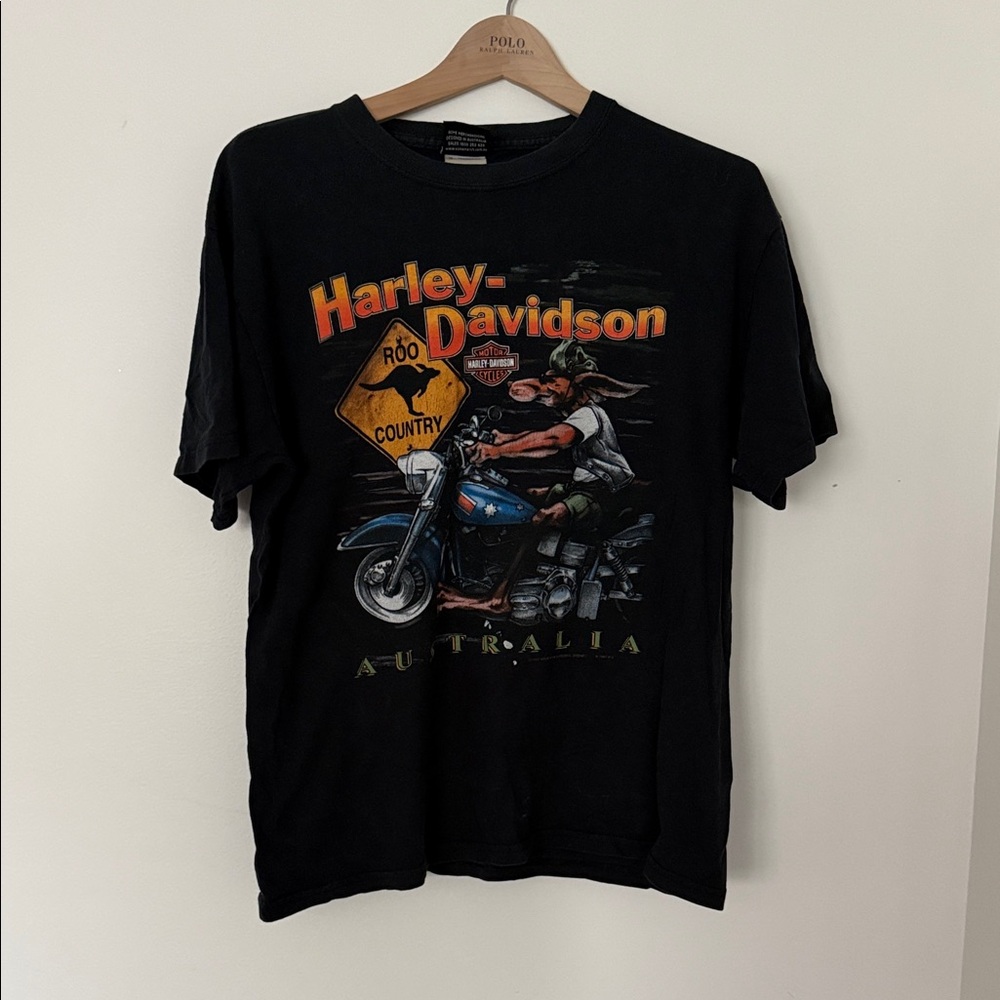 Harley-Davidson Black T-Shirt with Colorful Graphic